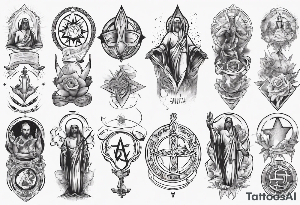 equality, social justice, service to humanity, and tolerance for other religions tattoo idea