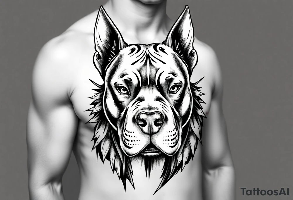 Pitbull niebieskie oczy , kobiety , hazard tattoo idea