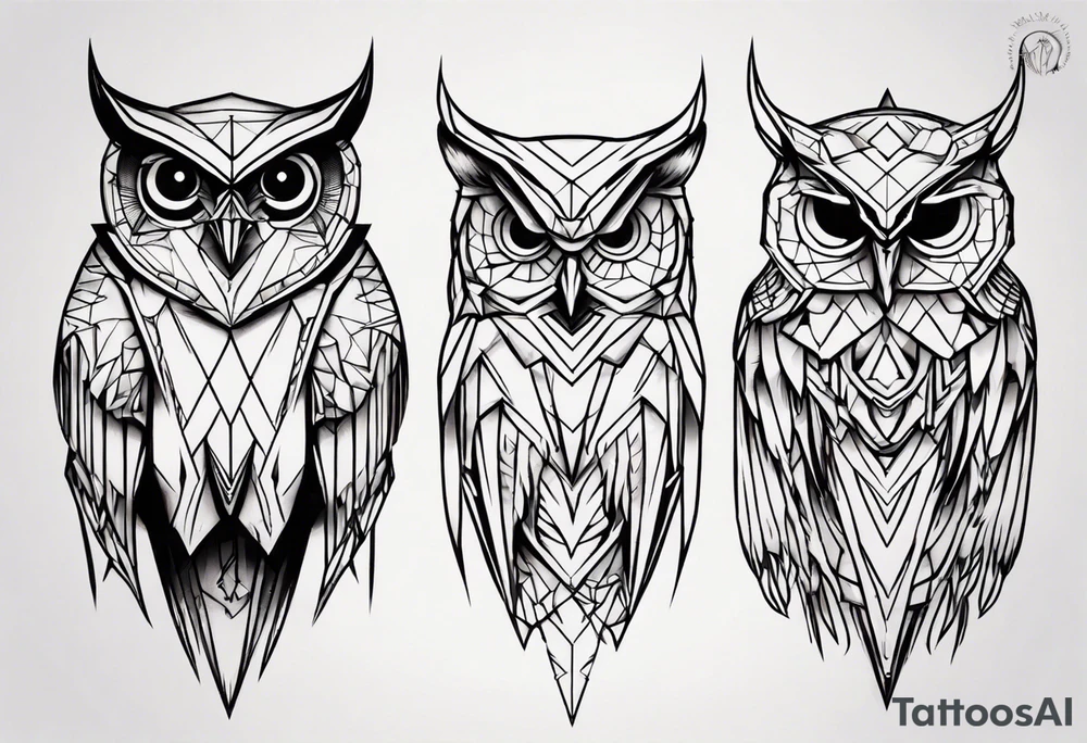 Demonic Owl tattoo idea