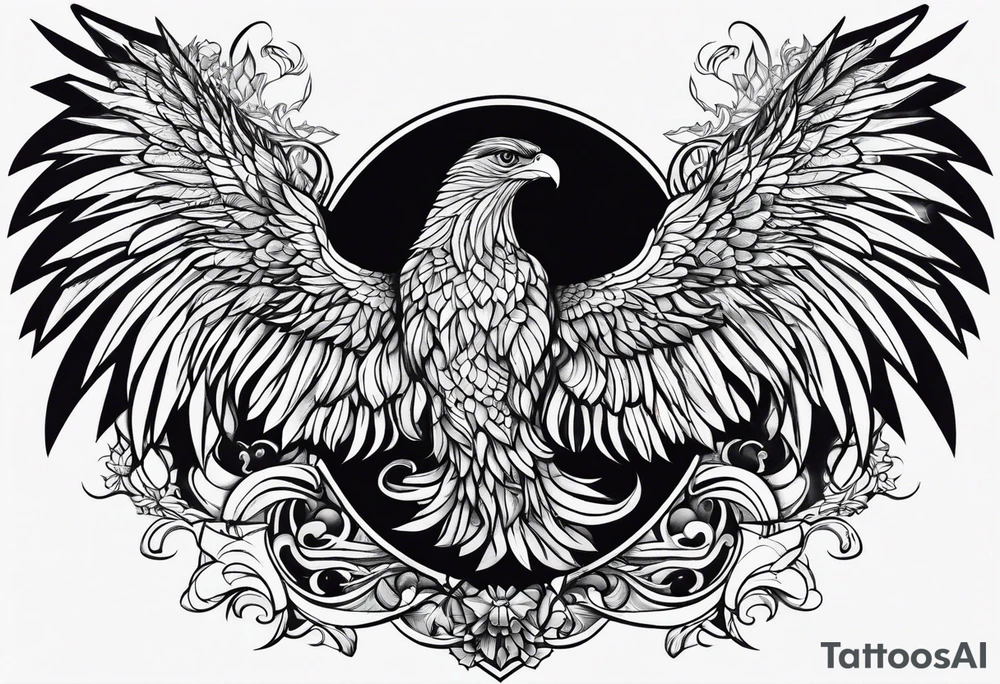 chest Christianity and wings tattoo idea