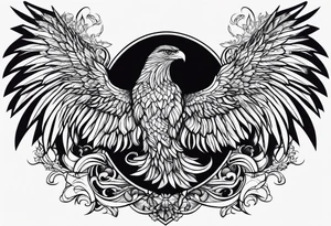 chest Christianity and wings tattoo idea