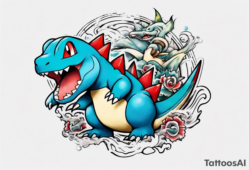 Totodile pokemon tattoo idea