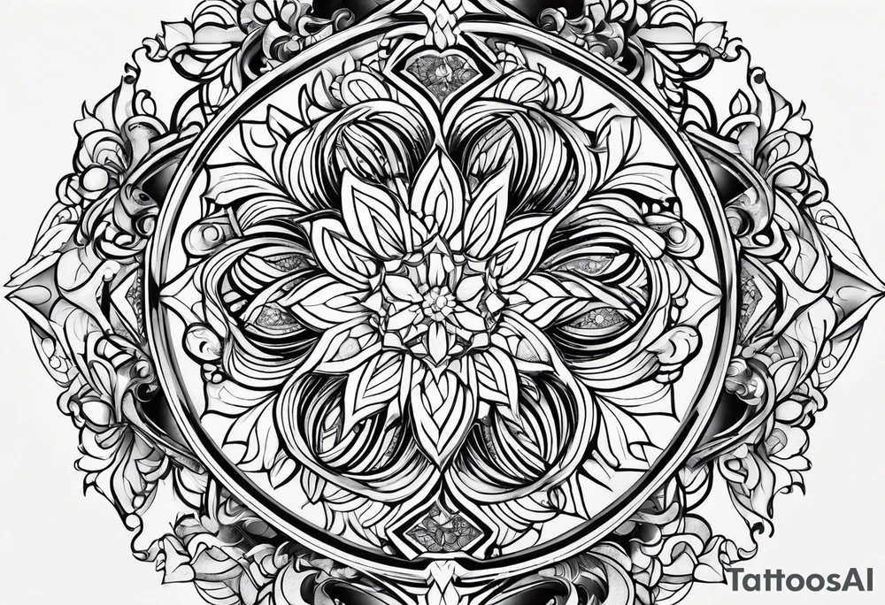 repeating Ice crystal swirl tattoo idea
