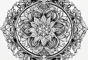 repeating Ice crystal swirl tattoo idea