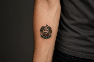 pirate ship in a storm tattoo idea