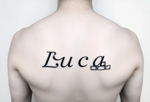 The name luca and building blocks tattoo idea