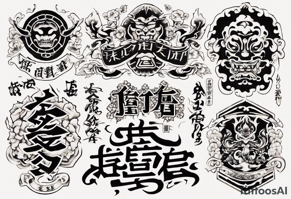 "地獄で待ってるよ" traditional text tattoo idea