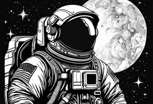 Space Astronau erde tattoo idea