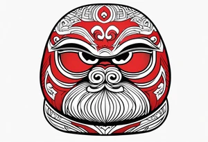 Daruma doll tattoo idea