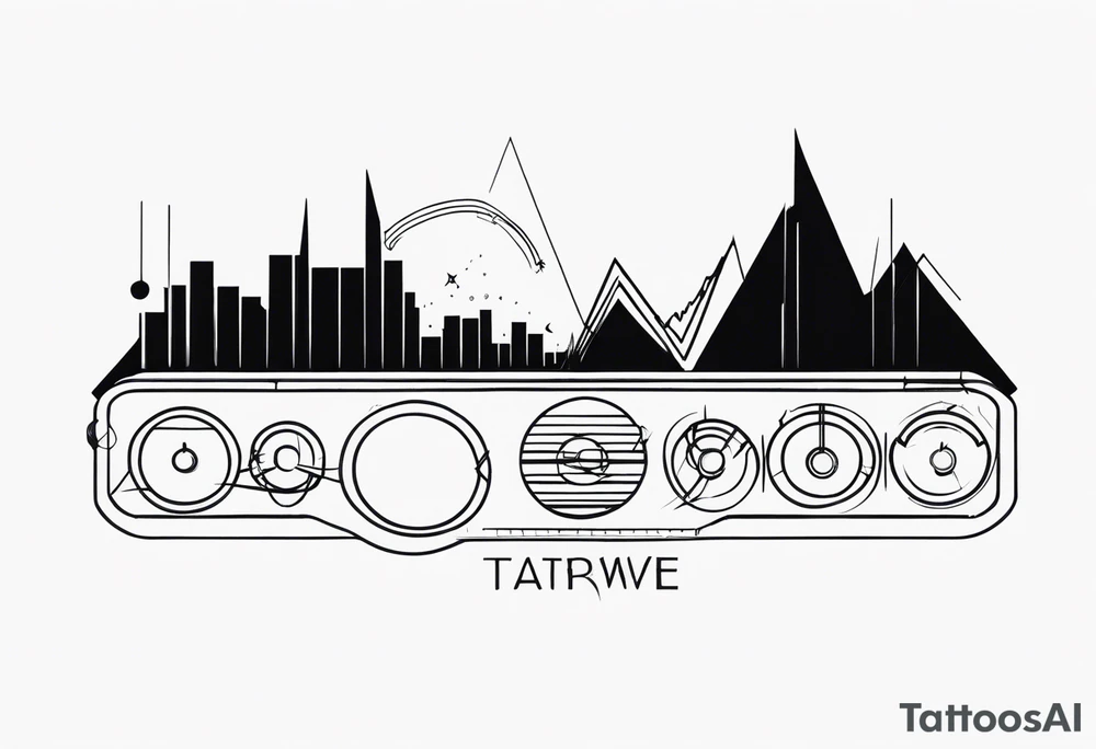 geometric soundwave tattoo tattoo idea