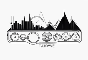 geometric soundwave tattoo tattoo idea