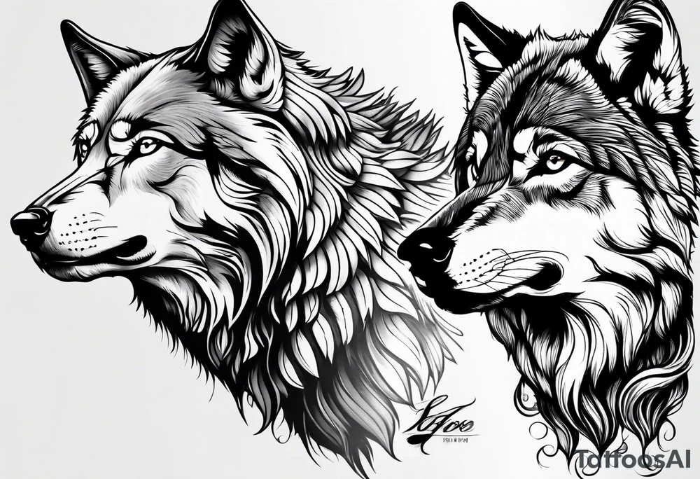 Wolf tattoo idea
