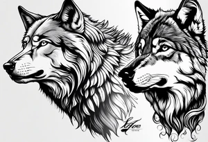 Wolf tattoo idea