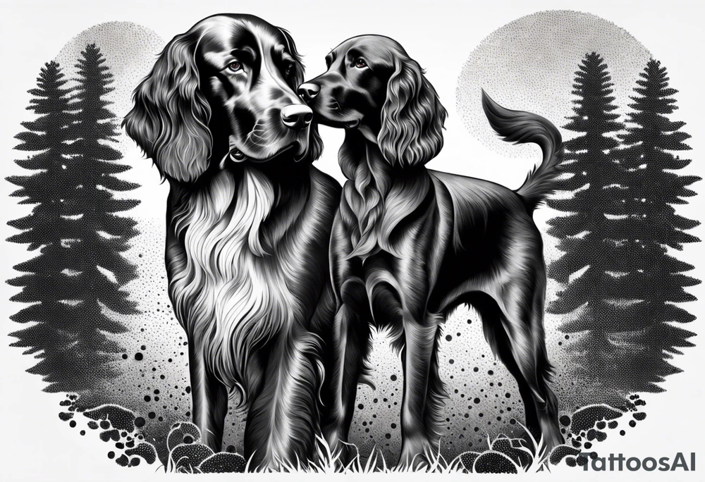 irish setter tattoo idea