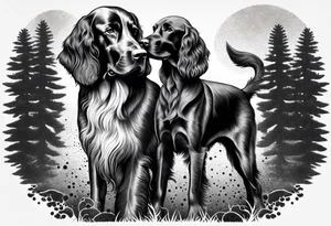 irish setter tattoo idea