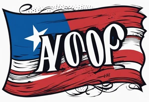 The Puerto Rican Flag with the words under it 
“A.O.” BUSHWICK tattoo idea