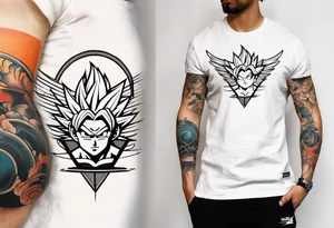 Tattoo on arm with goku with wings tattoo idea