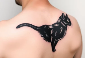 black cat tattoo idea