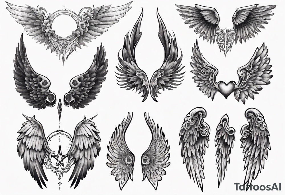 angel wings tattoo idea