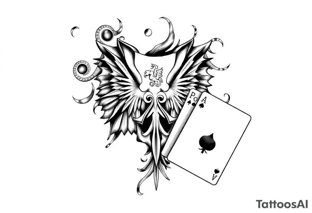 Poland symbol and poker cards Add casino money to it. tattoo idea