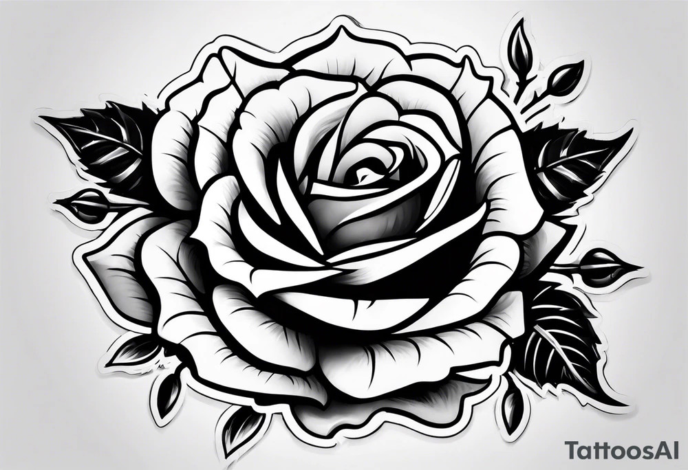 rose thorns that wind up your leg tattoo idea