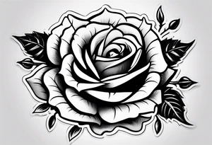rose thorns that wind up your leg tattoo idea