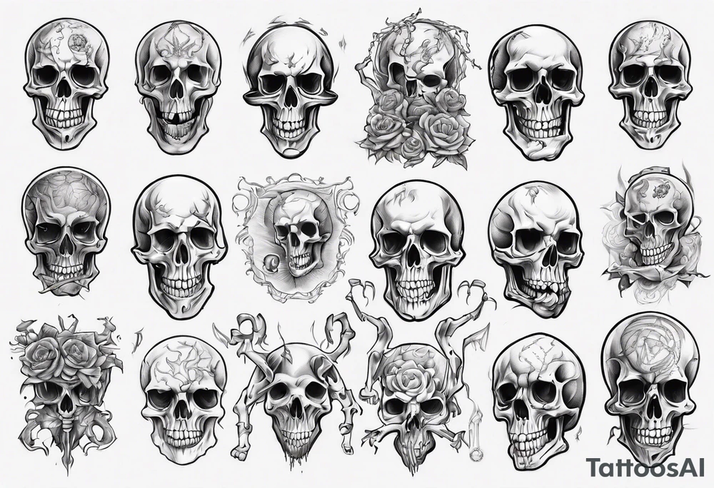 Eldritch skeleton tattoo idea
