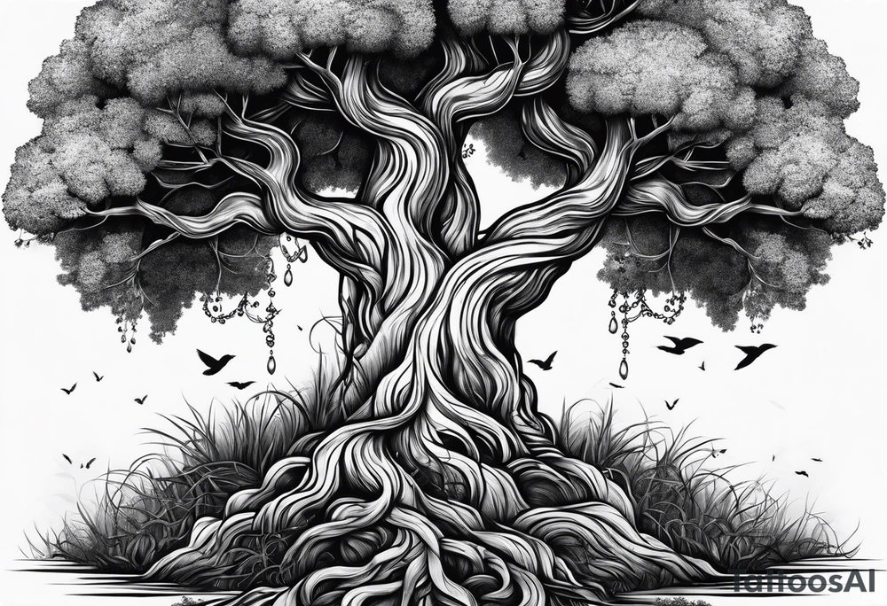 DNA helix embedded into the tree. The tree being a willow tree. tattoo idea DNA helix embedded into the tree. The tree being a willow tree. tattoo idea