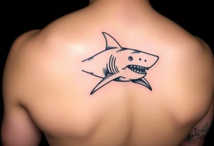 powerful  small shark moving forward tattoo tattoo idea