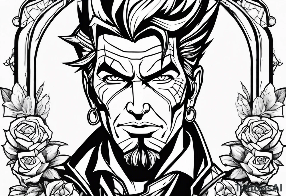 Borderlands handsome jack tattoo idea