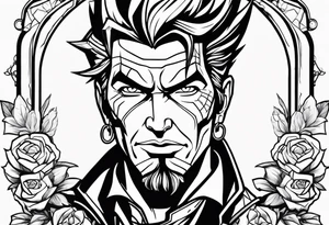 Borderlands handsome jack tattoo idea