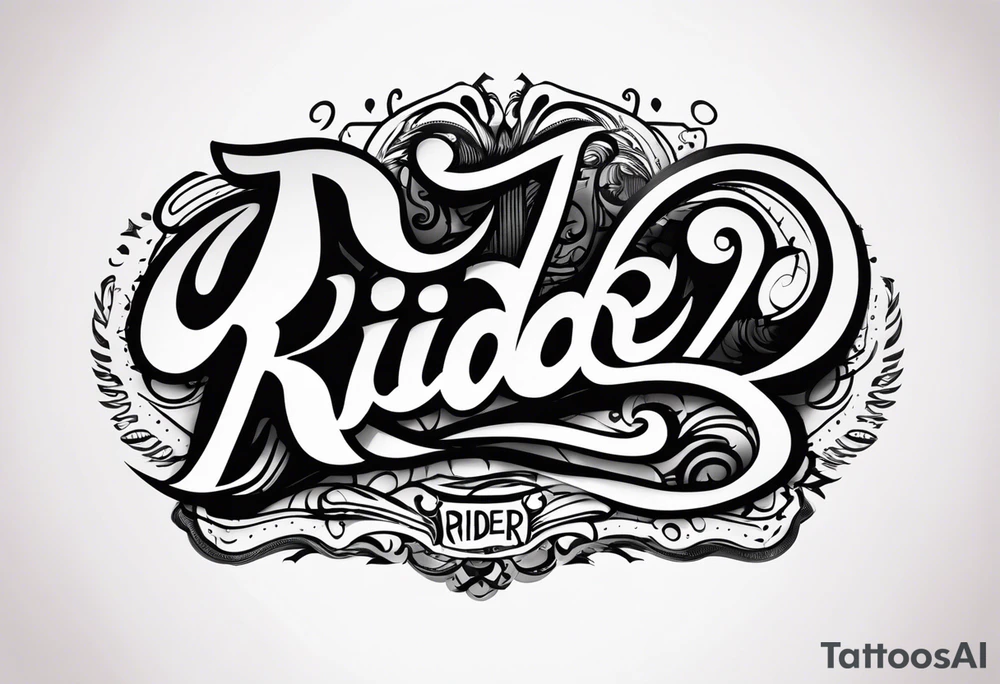 “RIDER” tattoo idea