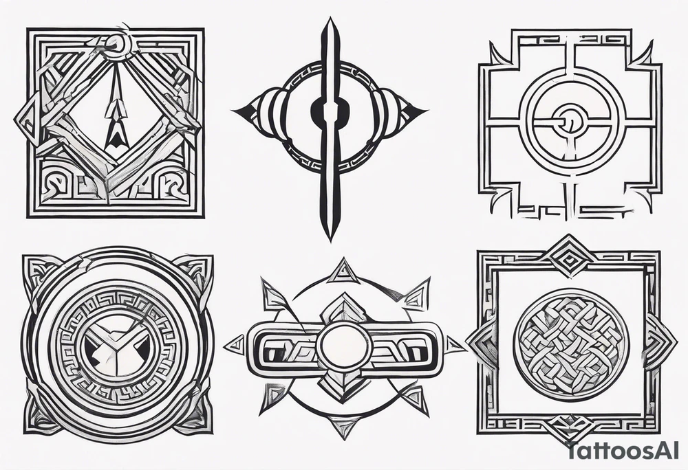 Ancient greek strength symbol tattoo tattoo idea