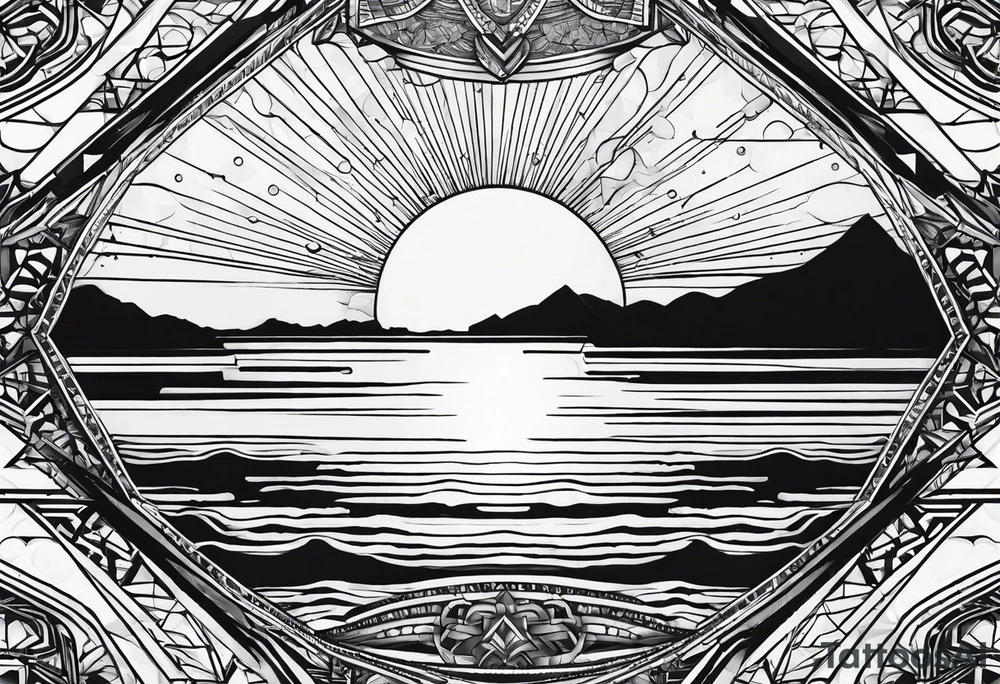 sunset. simple. tattoo idea