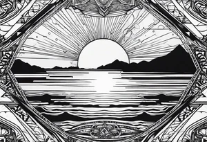 sunset. simple. tattoo idea