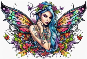 Evil fairy tattoo idea