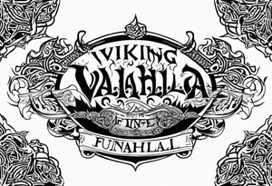Viking valhalla funeral on fire tattoo idea