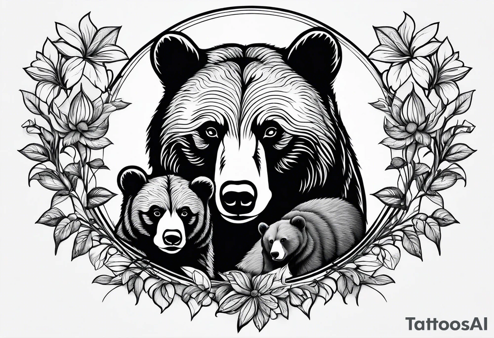 mamma bear and cub tattoo idea