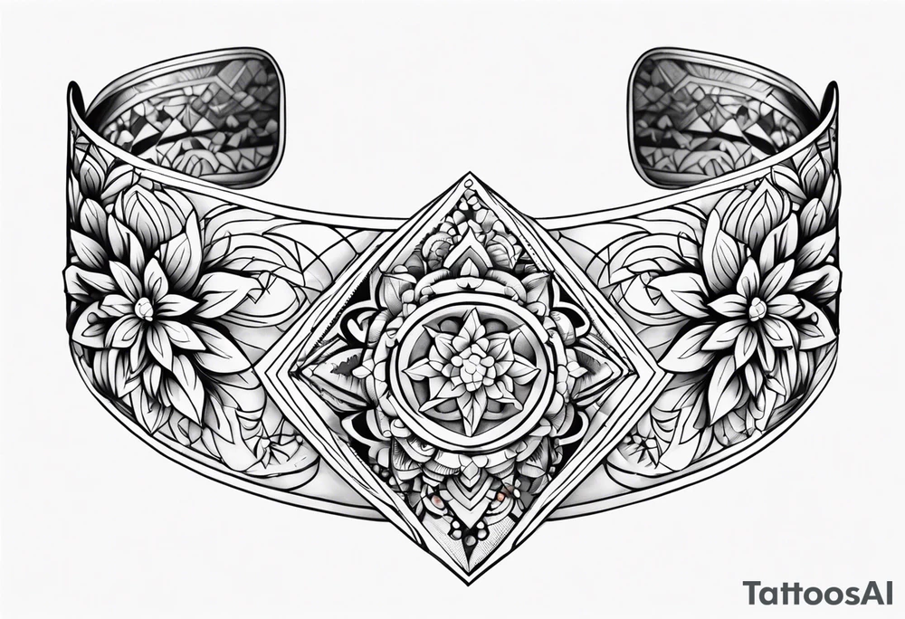 feminine ankle bracelet tattoo idea