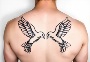 Two doves with amaya tattoo idea