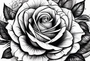 Rose with outward shading tattoo idea