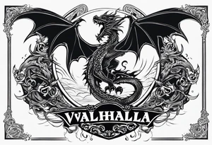 Valhalla chains dark cloud
 sword dragon tattoo idea