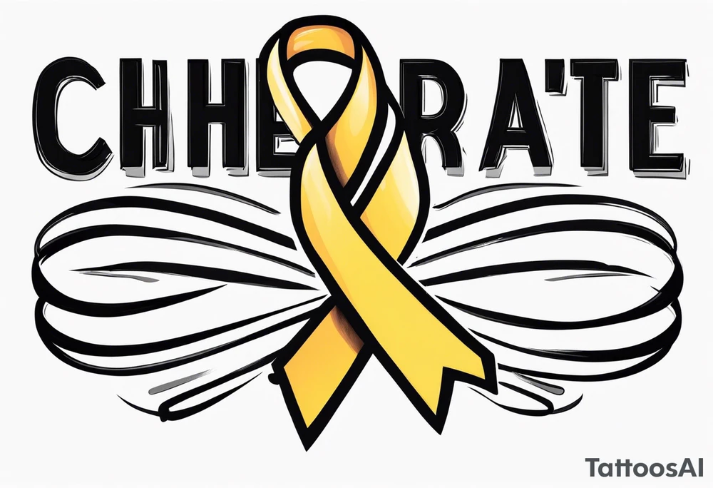 Cheers Mate text, armband +Cancer Ribbon tattoo idea