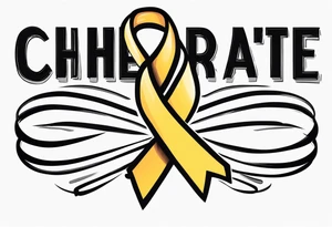 Cheers Mate text, armband +Cancer Ribbon tattoo idea