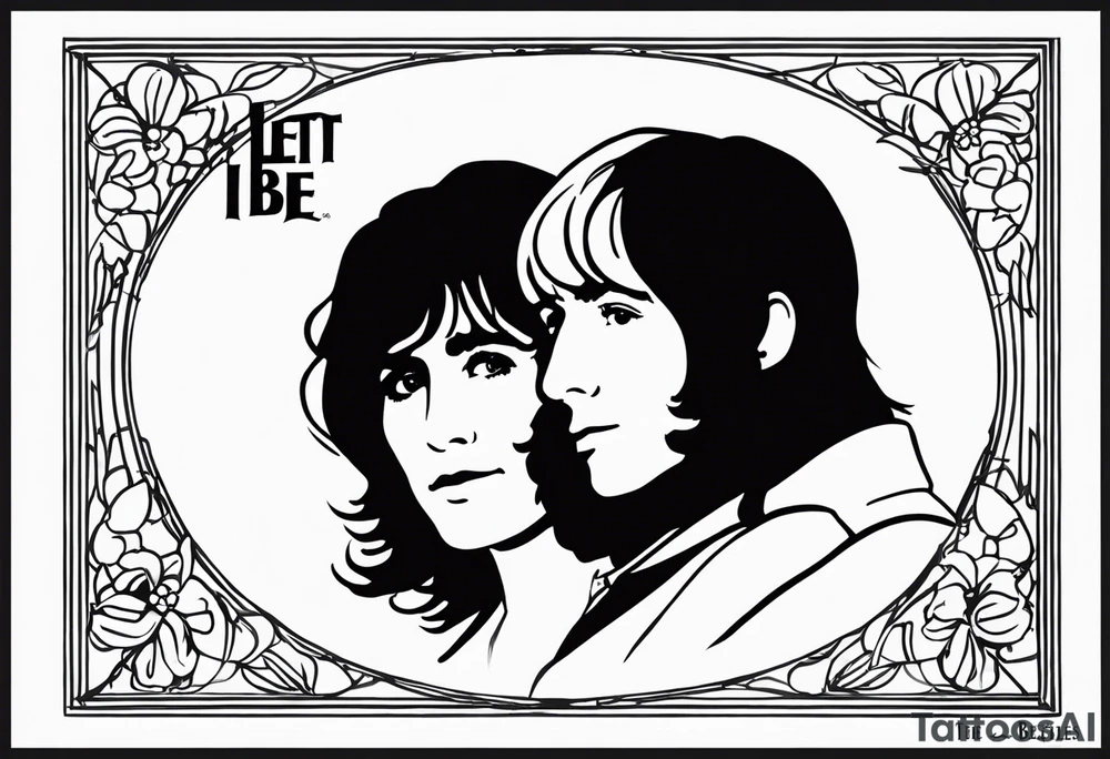 The Beatles song lyric “let it be”for my nana violet who passed away tattoo idea