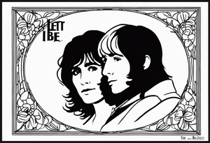 The Beatles song lyric “let it be”for my nana violet who passed away tattoo idea