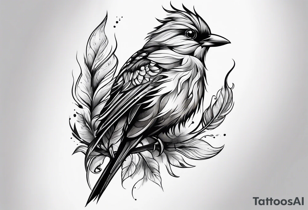 Cute bird or feather wrist tattoo tattoo idea