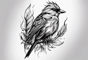 Cute bird or feather wrist tattoo tattoo idea