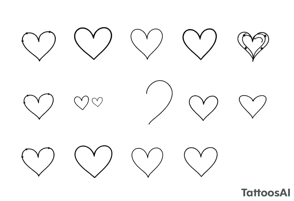 12 unique cute hearts tattoo idea