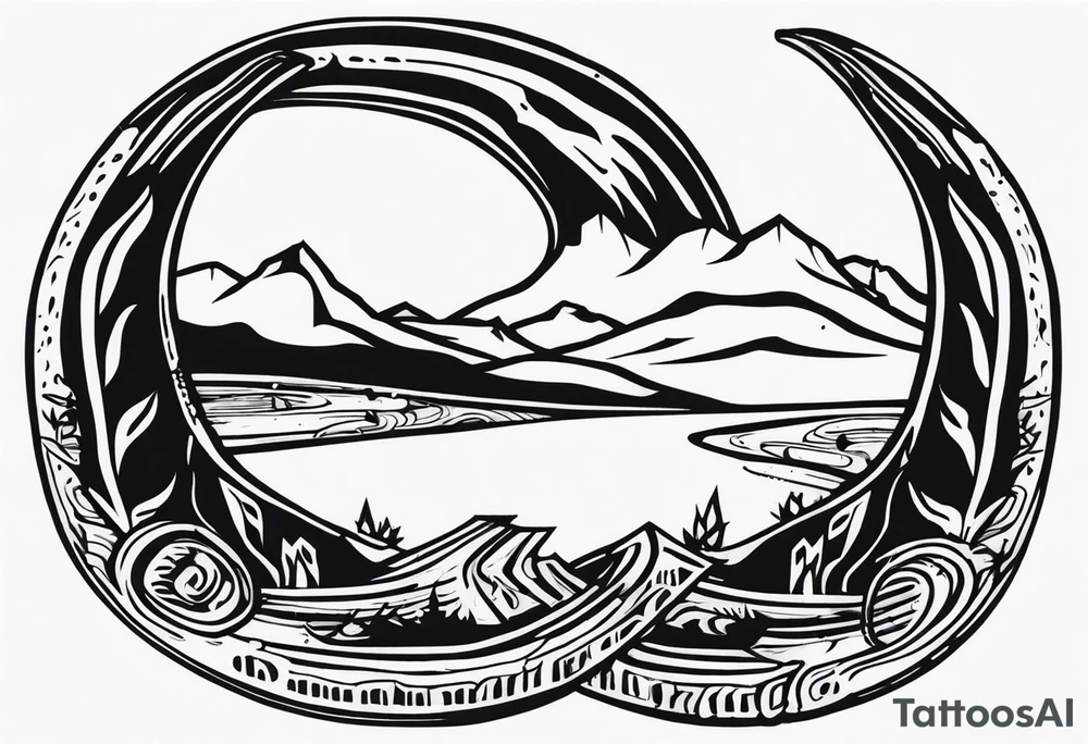 Horseshoe and mud tracks tattoo idea